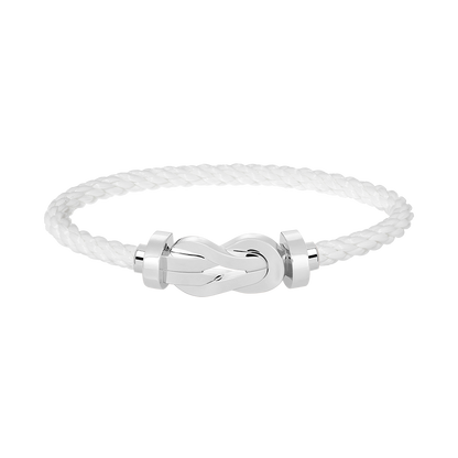 [LORA]CHANCE LARGE 8 FIGURE BUCKLE NO DIAMOND BRACELET SILVER