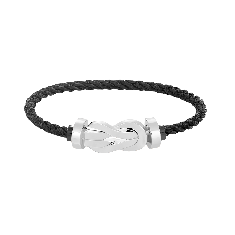 [LORA]CHANCE LARGE 8 FIGURE BUCKLE NO DIAMOND BRACELET SILVER