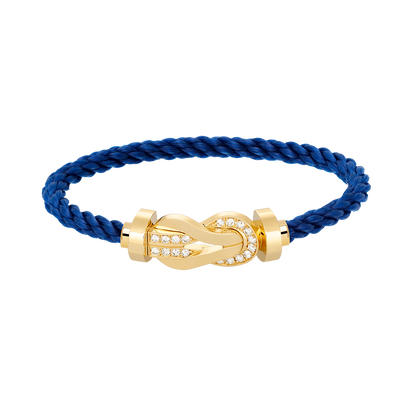 [LORA]CHANCE LARGE 8 FIGURE BUCKLE HALF DIAMOND BRACELET GOLD