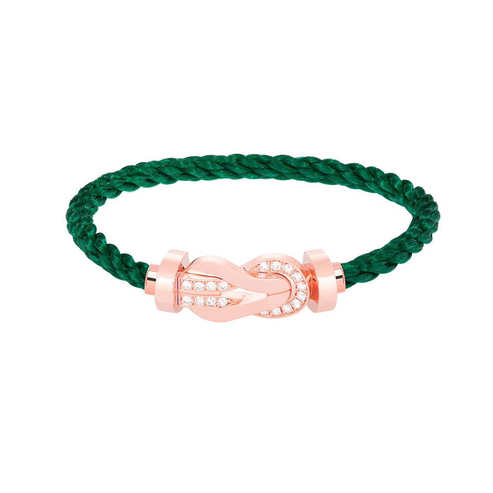 [LORA]CHANCE LARGE 8 FIGURE BUCKLE HALF DIAMOND BRACELET ROSE GOLD
