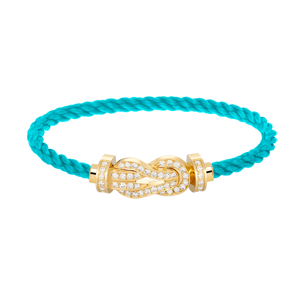 [LORA]CHANCE LARGE 8 FIGURE BUCKLE FULLDIAMOND BRACELET GOLD