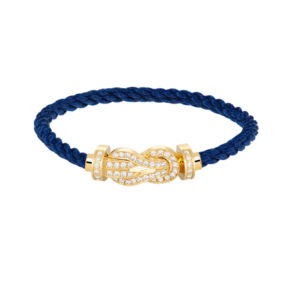 [LORA]CHANCE LARGE 8 FIGURE BUCKLE FULLDIAMOND BRACELET GOLD