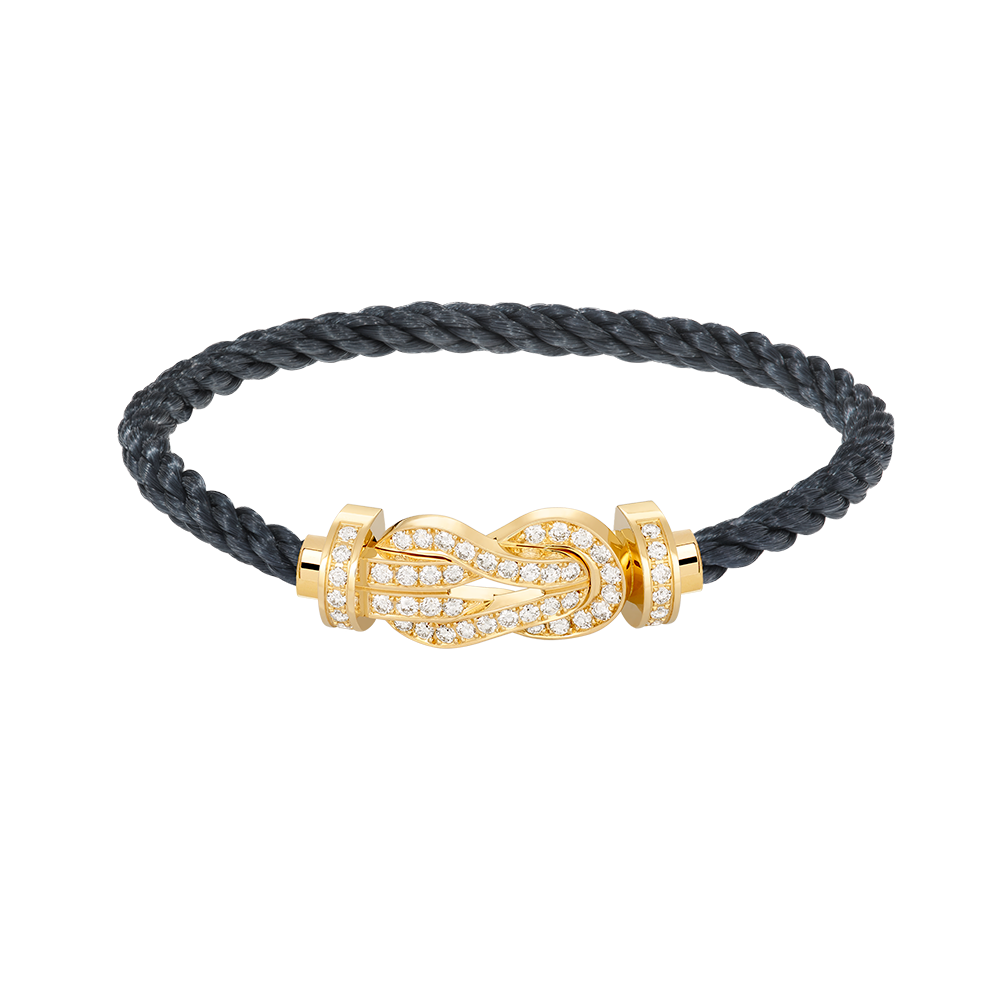 [LORA]CHANCE LARGE 8 FIGURE BUCKLE FULLDIAMOND BRACELET GOLD