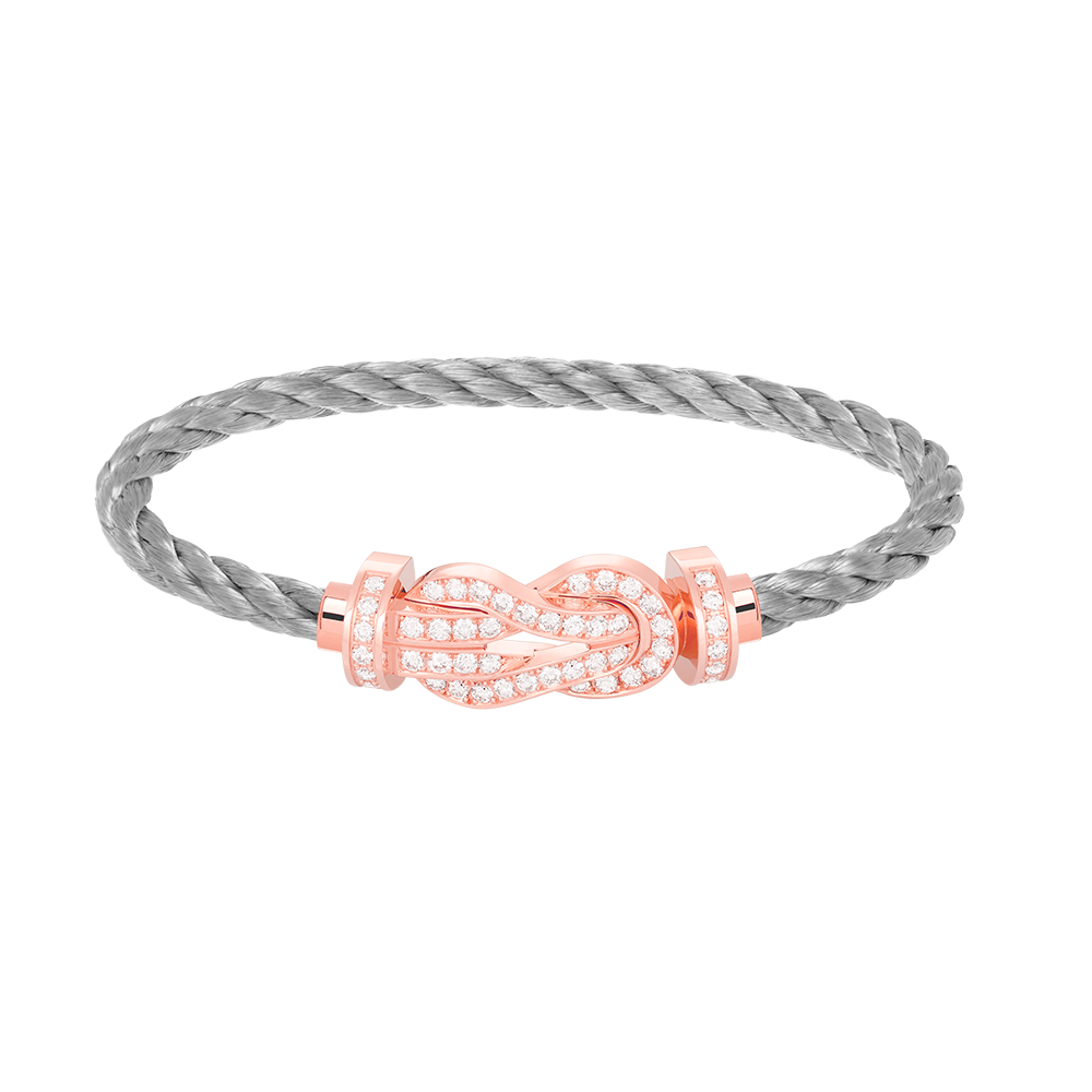 [LORA]CHANCE LARGE 8 FIGURE BUCKLE FULL DIAMOND BRACELET ROSE GOLD