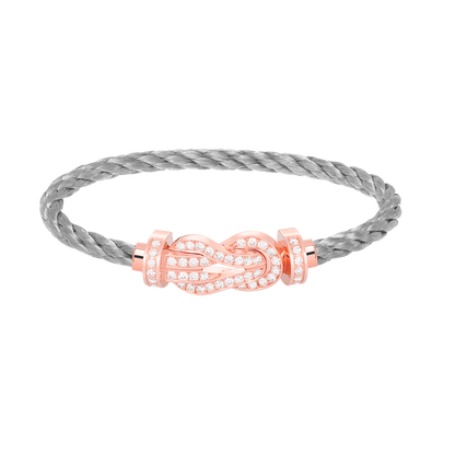 [LORA]CHANCE LARGE 8 FIGURE BUCKLE FULL DIAMOND BRACELET ROSE GOLD