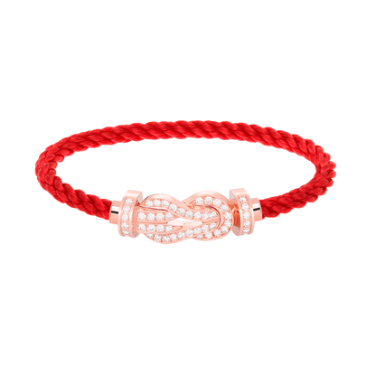 [LORA]CHANCE LARGE 8 FIGURE BUCKLE FULL DIAMOND BRACELET ROSE GOLD