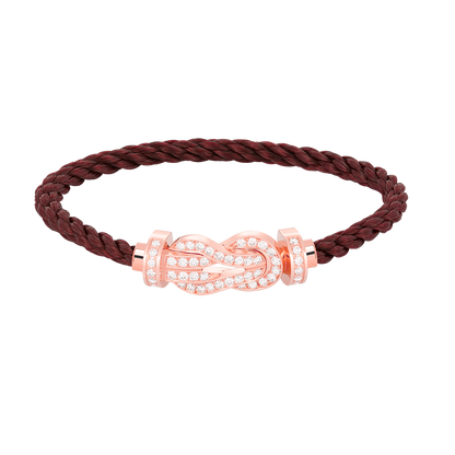 [LORA]CHANCE LARGE 8 FIGURE BUCKLE FULL DIAMOND BRACELET ROSE GOLD