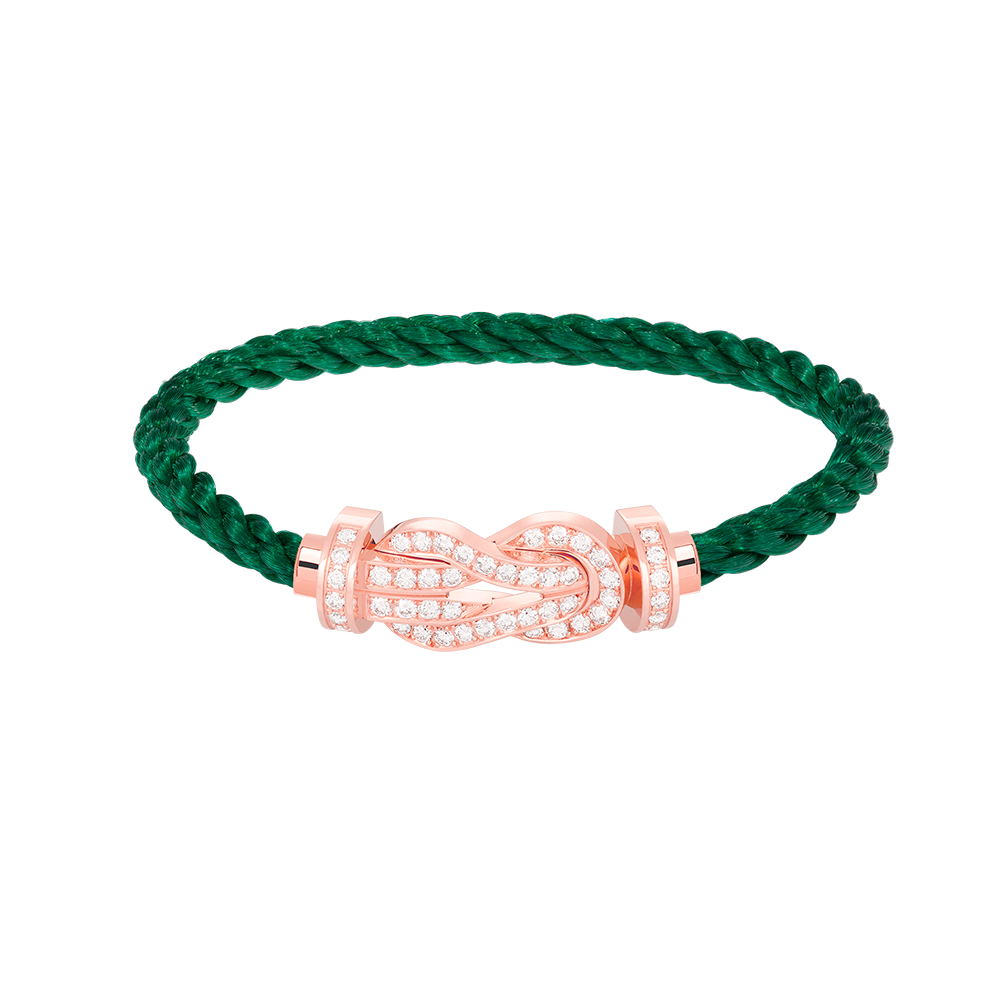 [LORA]CHANCE LARGE 8 FIGURE BUCKLE FULL DIAMOND BRACELET ROSE GOLD