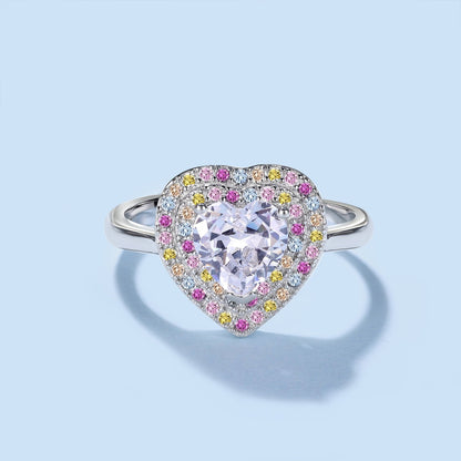[LORA]Delicate Ebullient Heart Shape Wedding Ring