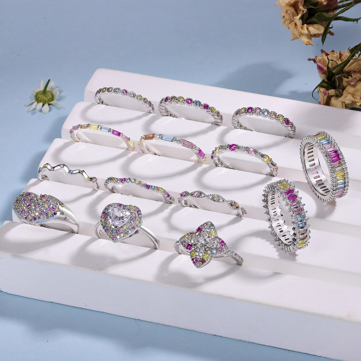 [LORA]Delicate Ebullient Heart Shape Wedding Ring
