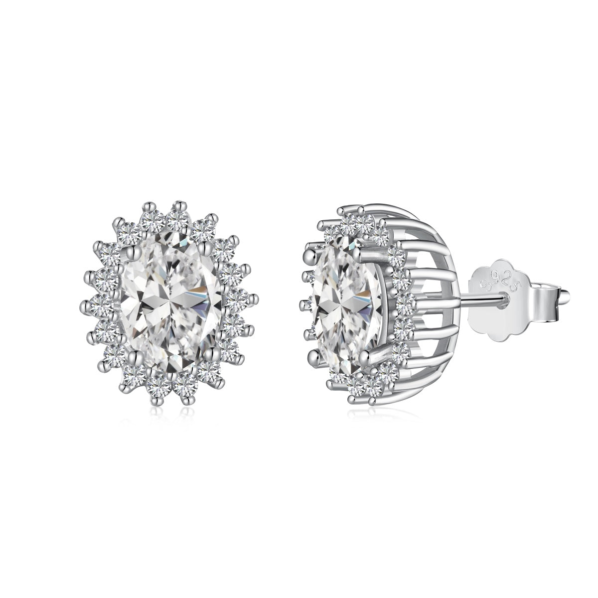 [LORA]Delicate Radiant Oval Cut Daily Earrings