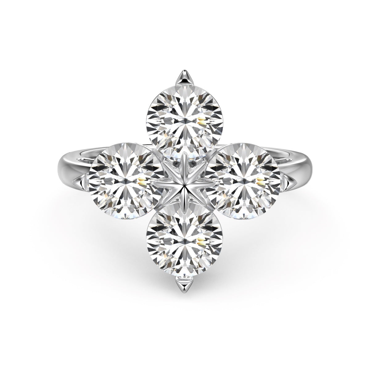 [LORA]Four-Leaf Clover Eight-Pointed Star Ring