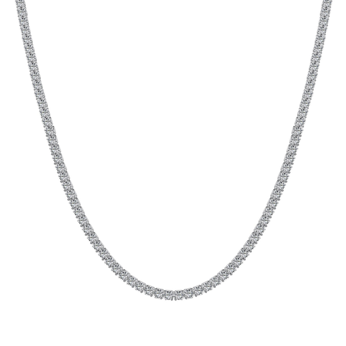 [LORA]Delicate Round Shape Tennis Necklace