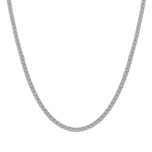 [LORA]Delicate Round Shape Tennis Necklace