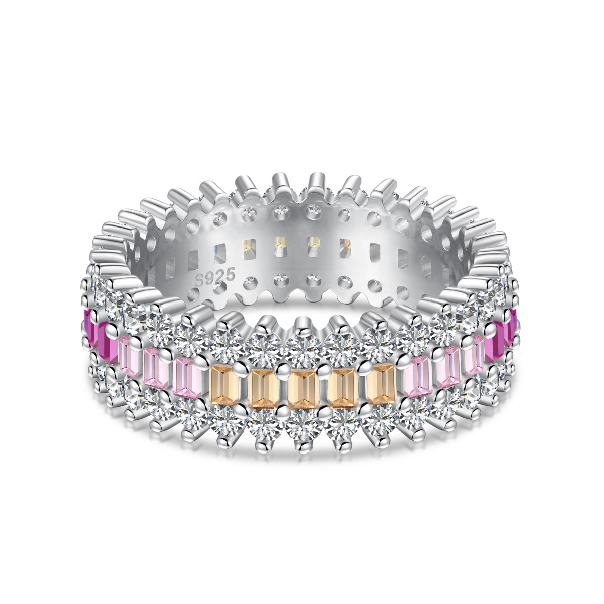 [LORA]Ornate Colorful Radiant Cut Daily Ring