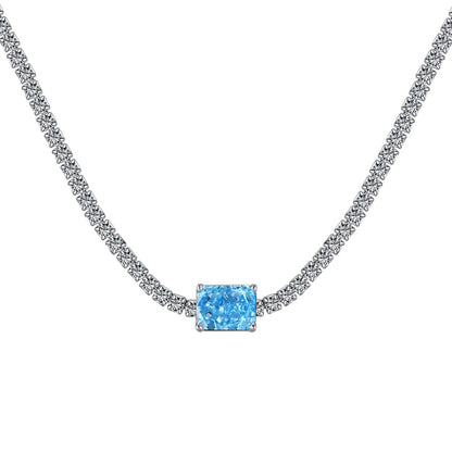 [LORA]2.0 carat Ornate Emerald Cut Necklace