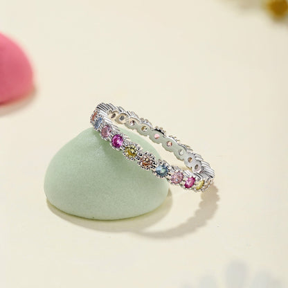 [LORA]Exquisite Colorful Round Cut Party Ring