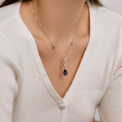 [LORA]Dazzling Pear Cut Necklace