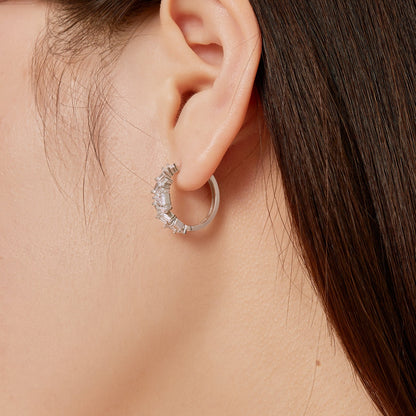 [LORA]Dazzling Colorful Emerald Cut Daily Earrings
