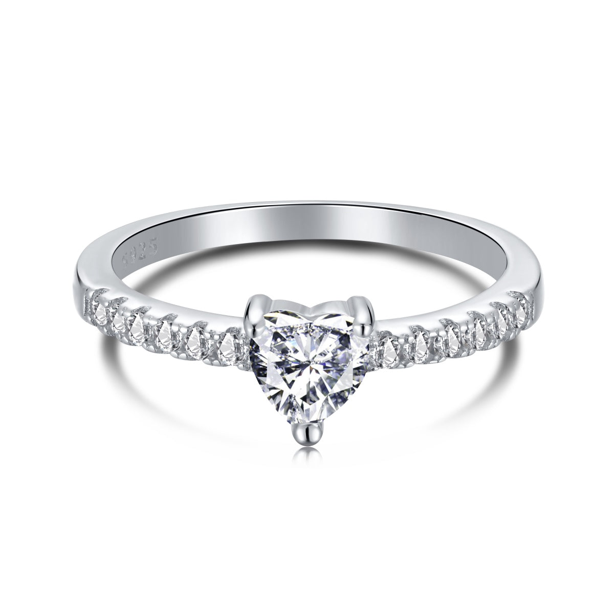 [LORA]0.5 Carat CaratEternity Charming Heart Shape Lover Ring