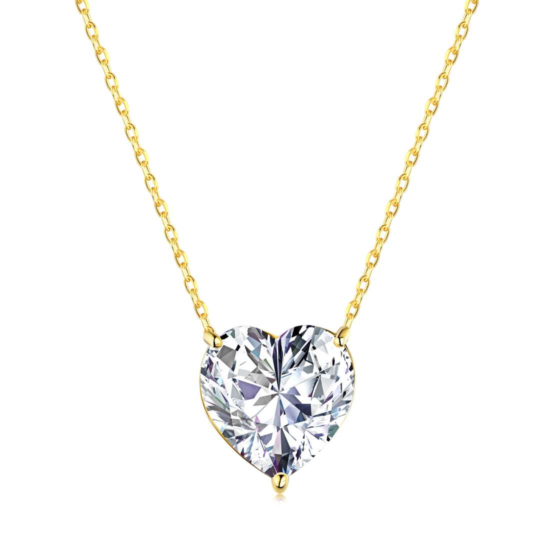 [LORA]6.0 carat Radiant Heart Shape Necklace