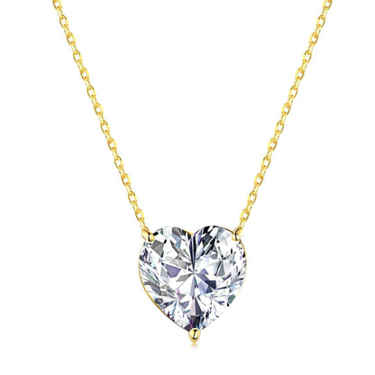 [LORA]6.0 carat Radiant Heart Shape Necklace