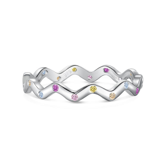 [LORA]Ornate Vibrant Round Cut Daily Ring