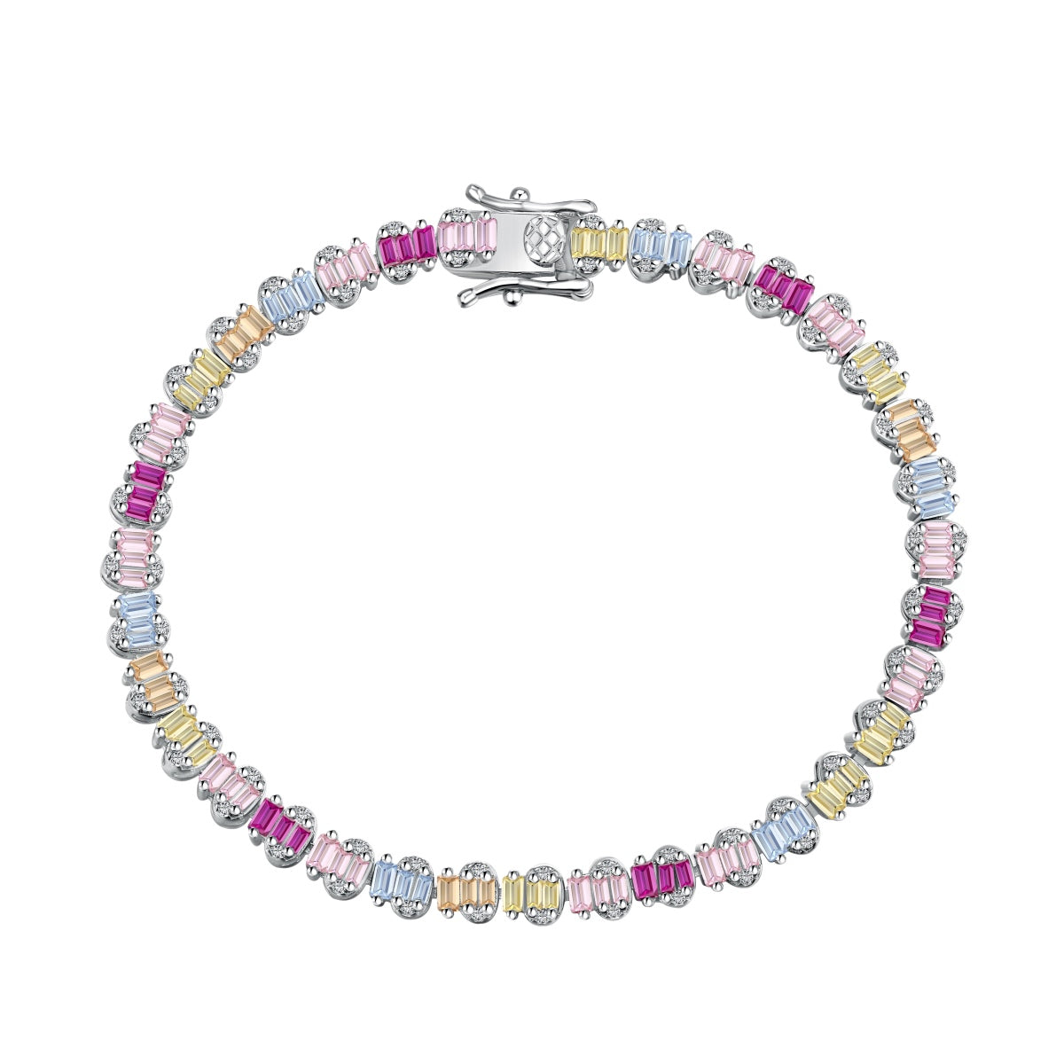 [LORA]Delicate Colorful Emerald Cut Party Bracelet