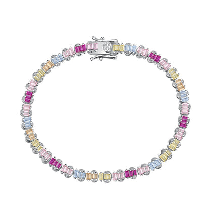 [LORA]Delicate Colorful Emerald Cut Party Bracelet