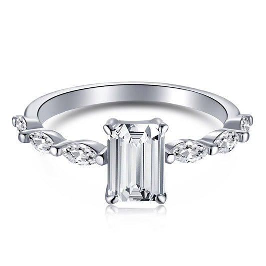 [LORA]1.0 Carat Dainty Resplendent Radiant Cut Daily Ring