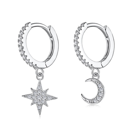 [LORA]Star and Moon Asymmetric Earrings