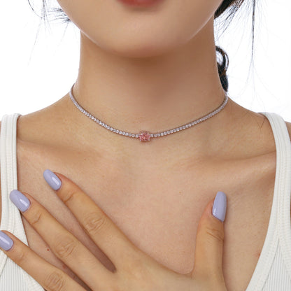 [LORA]1.0 Carat Shining Oval Cut Necklace