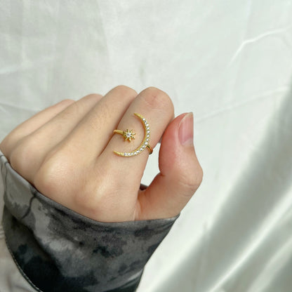 [LORA]Eternity Moon & Star Ring