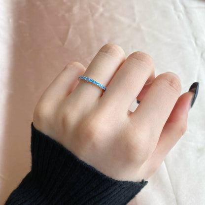 [LORA]Delicate Sparkling Round Cut Daily Ring