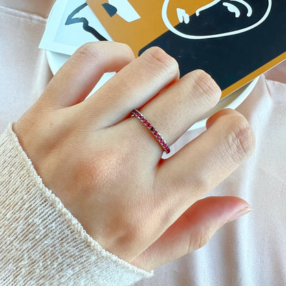 [LORA]Delicate Sparkling Round Cut Daily Ring