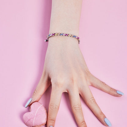 [LORA]Ornate Sparkling Multi Cut Party Bracelet