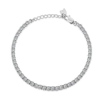 [LORA]Sparkling Round Cut Daily Bracelet