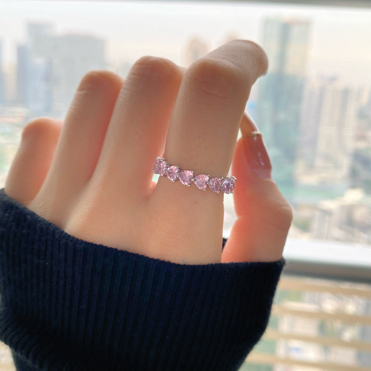 [LORA]0.25 Carat Radiant Romance Heart Cut Lover Ring