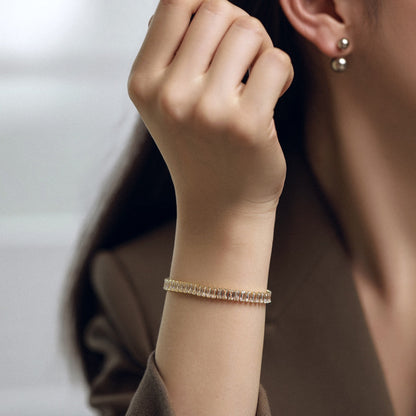 [LORA]Exquisite Emerald Cut Daily Bracelet