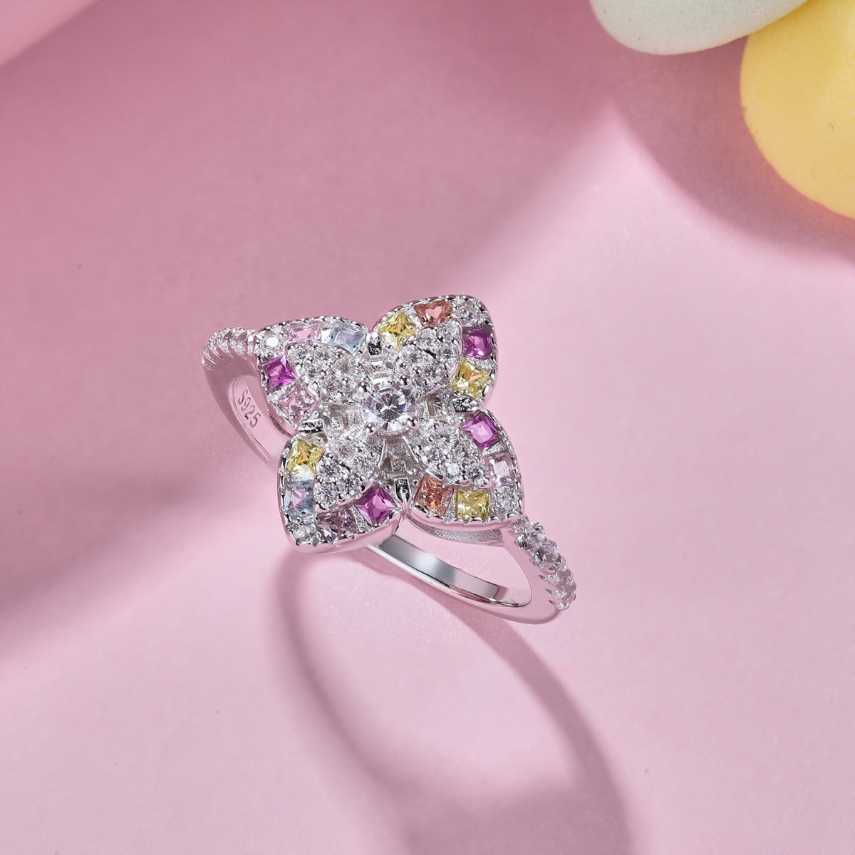 [LORA]Luxurious Colorful Flower Shape Banquet Ring