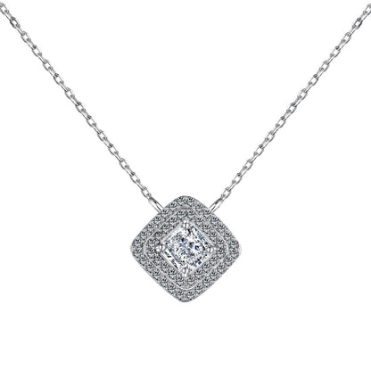 [LORA]Sparkling Asscher Cut Necklace