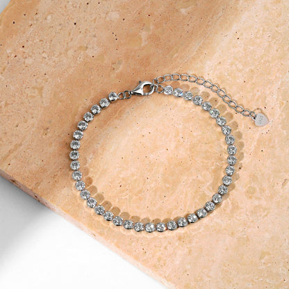 [LORA]Ornate  Sparkling Round Cut Daily Bracelet
