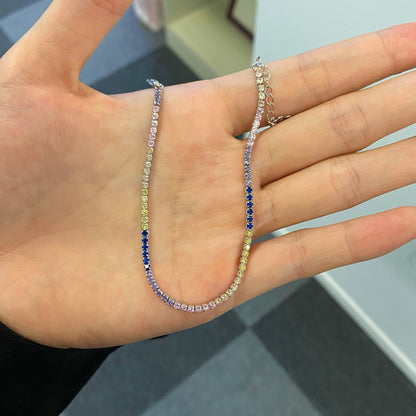 [LORA]Radiant Shinning Princess Cut Tennis Bracelet