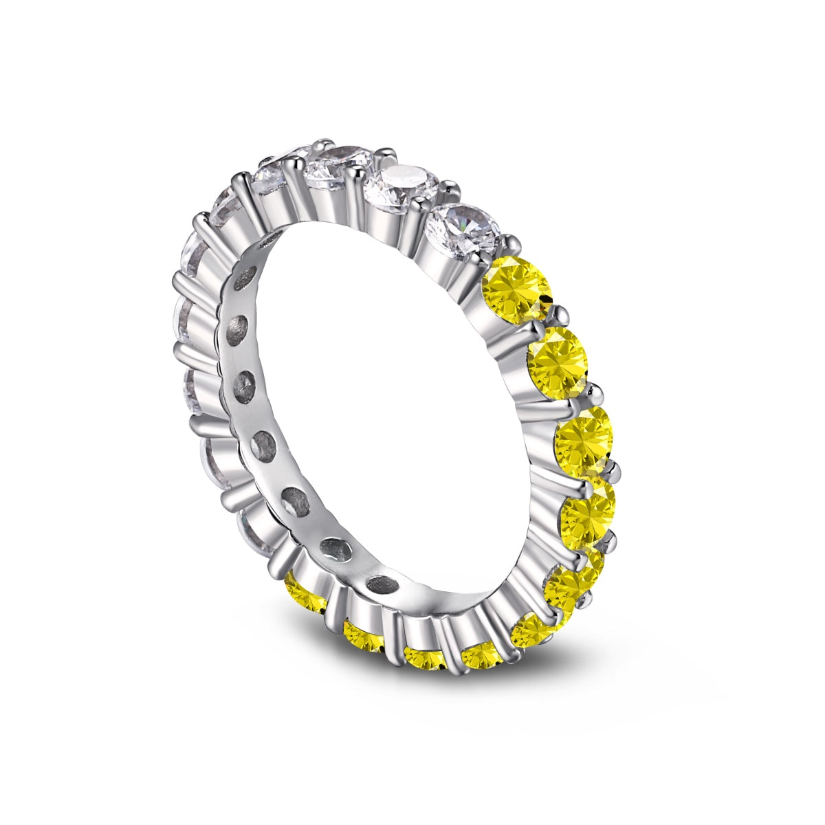 [LORA]Sparkling Round Cut Tennis Ring