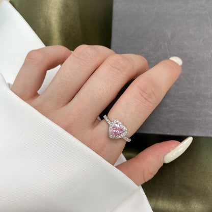 [LORA]Eternity Splashy Romantic Heart Shape Lover Ring