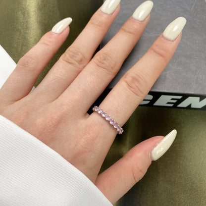 [LORA]Sparkling Round Cut Tennis Ring