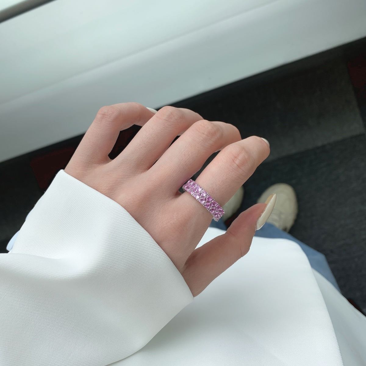 [LORA]Sparkling Full Heart Ring