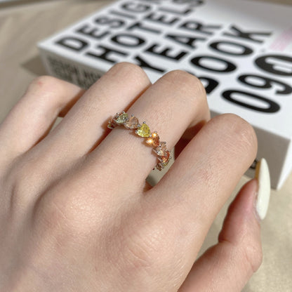 [LORA]0.25 Carat Radiant Romance Heart Cut Lover Ring