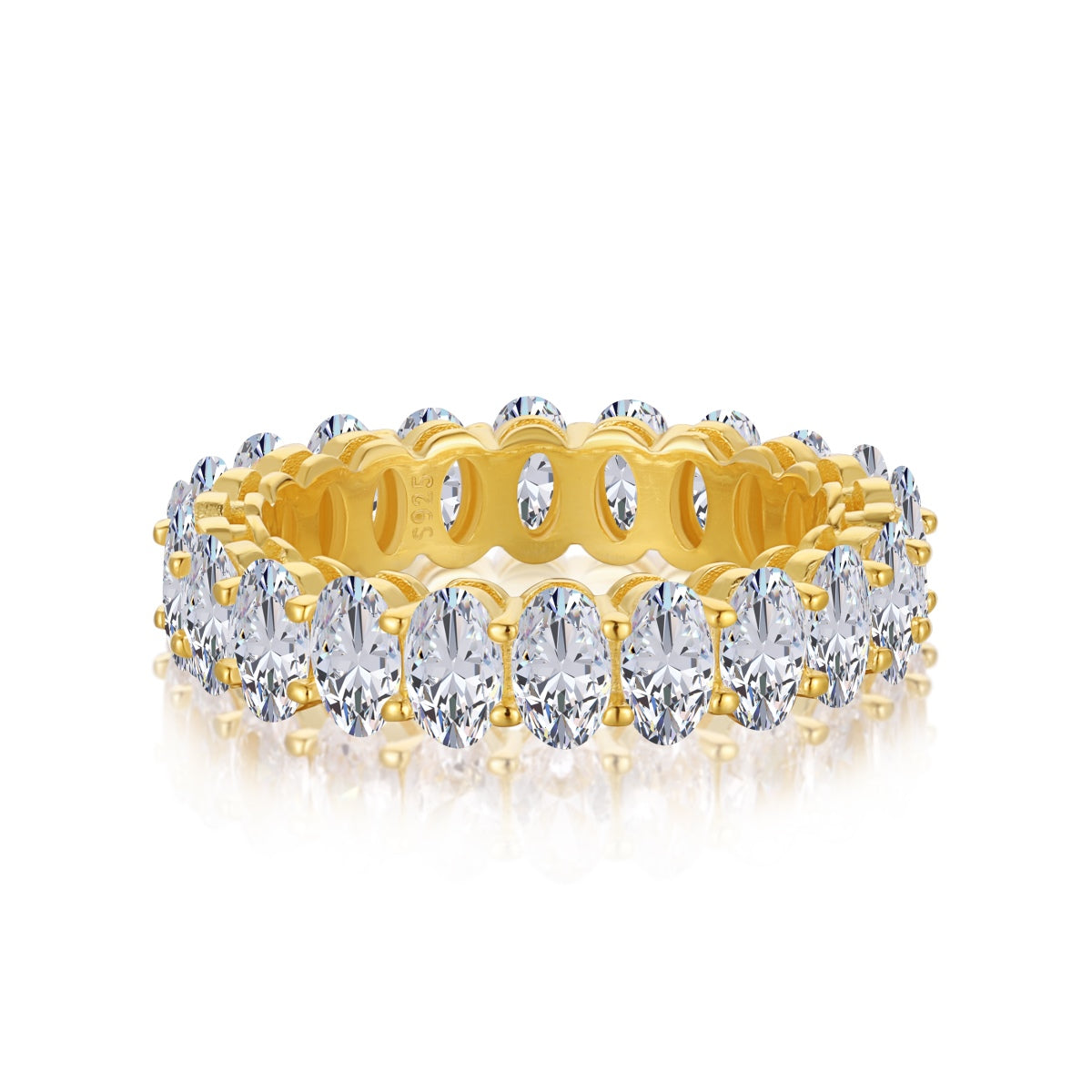[LORA]Ornate Oval Cut Tennis Ring