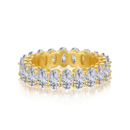 [LORA]Ornate Oval Cut Tennis Ring